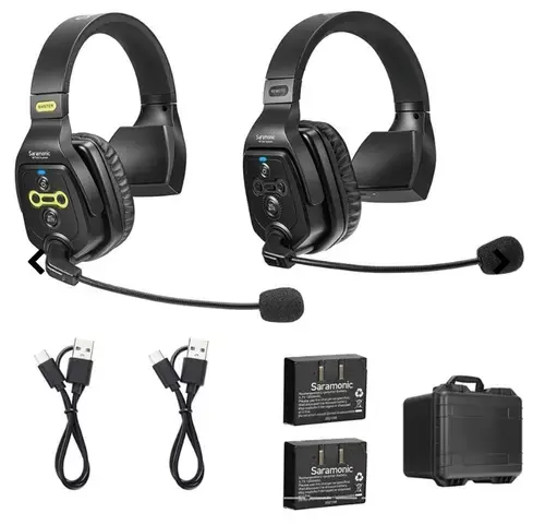 Sistem Intercom Wireless pentru 2 Persoane Saramonic WiTalk WT2S Full-Duplex 1.9GHz Casti Single-ear, Negru