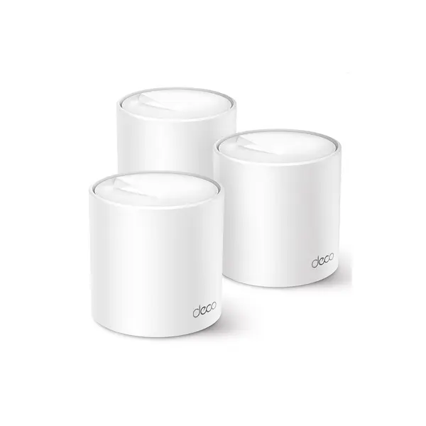 Sistem Mesh dual band Gigabit TP-Link AX3000 DECO X50(3-PACK), 2.4 / 5 GHz, WiFi 6, 2402 Mbps, 3 bucati