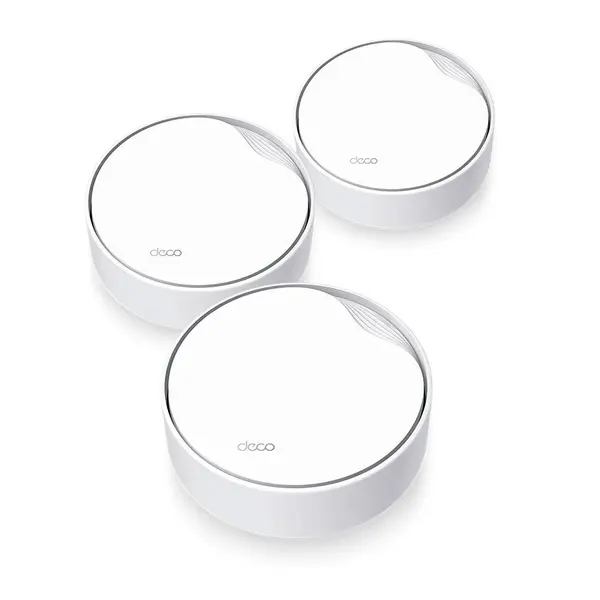 Sistem Mesh Gigabit Dual Band TP Link DECO X50-POE(2PK), 2.4/5 GHz, 3000 Mbps, WiFi 6, PoE, 3 bucati