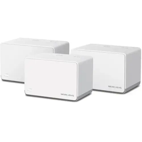 Sistem Mesh Wi-Fi Mercusys Halo H70X(3-pack), AX1800, Wi-Fi 6, Dual Band Gigabit, MU-MIMO, cu acoperire completa pentru casa