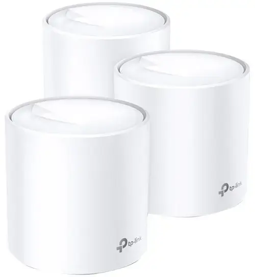 Sistem Mesh Wireless TP-Link Deco X20, Wi-Fi 6, Dual-Band, Gigabit, AX1800, cu acoperire completa pentru casa, 3 pack (Alb)