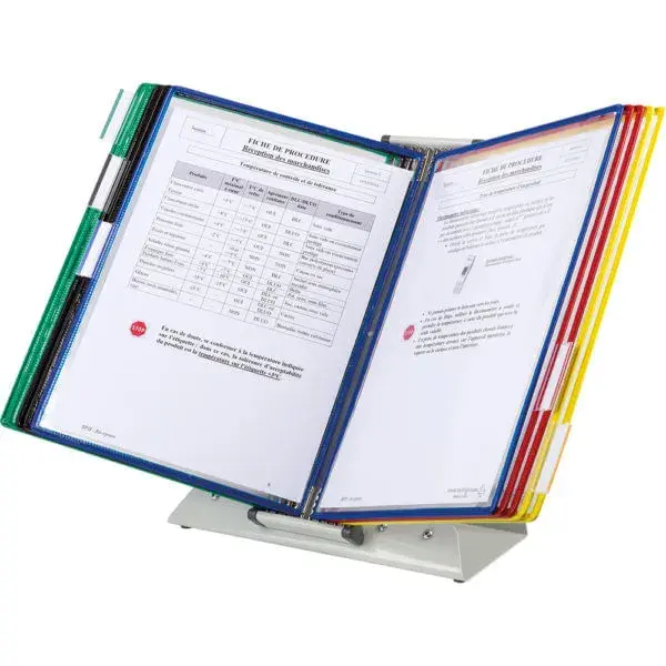 Sistem prezentare birou 10 display-uri A4 culori asortate Tarifold Sistem prezentare birou 10 display-uri A4 culori asortate Tarifold