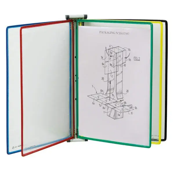 Sistem prezentare magnetic perete 10 display-uri A4 negru Tarifold Sistem prezentare magnetic perete 10 display-uri A4 negru Tarifold