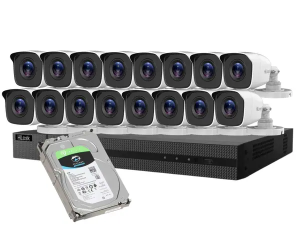 Sistem supraveghere Hikvision HiLook, 16 camere 2MP, DVR 16 canale, HDD 6TB, KITDVR16CAMHDD