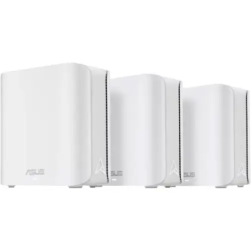 Sistem Wi-Fi Mesh ASUS ZenWiFi BD4(W-3-PK), BE3600, Dual-Band, acoperire 600 metri patrati, Quad-Core 1.5GHz CPU, 128MB-512MB Flash-RAM, 2.5G dual-port, AiProtection Pro, Adaptive QoS, VPN server-client, Beamforming, UTF-8 SSID, AiMesh