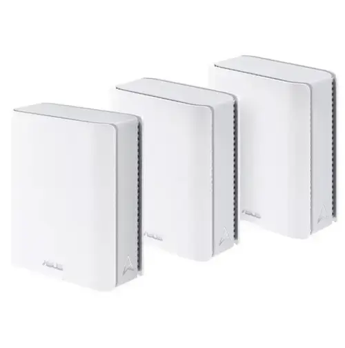Sistem Wi-Fi Mesh ASUS ZenWiFi BT10 (W-3-PK), BE18000, Tri-Band, acoperire 810m², Quad-Core 2.0GHz CPU, 256MB/2GB Flash/RAM, 10G dual-port, Smart Home Master SSIDs, AiProtection Pro, Adaptive QoS, VPN server/client, IPTV, OFDMA, Beamforming, AiMesh