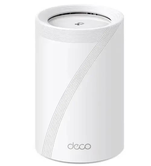 Sistem Wi-Fi Mesh TP-Link Deco BE65(1-pack), BE9300, Tri-Band, Wi-Fi 7, 4 porturi 2.5Gbps, MLO, HomeShield, cu acoperire pentru intreaga casa