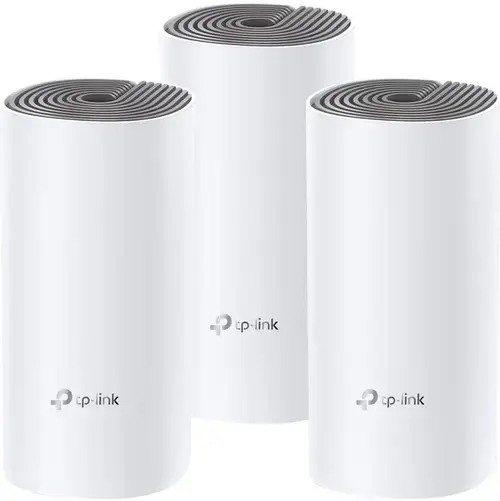 Sistem Wireless Mesh TP-Link Deco E4, Dual Band, 1200 Mbps, 3 Pack (Alb)