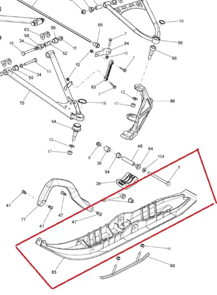 Ski negru Ski Doo