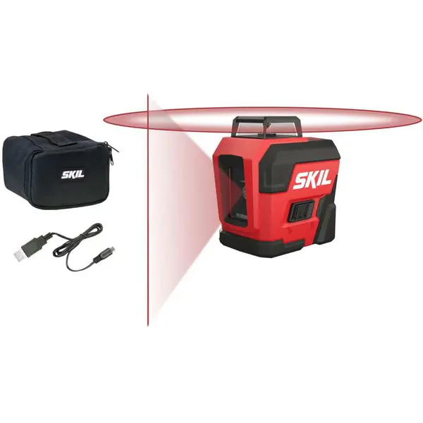 Skil SKIL 1960 DA Nivela laser cu linie in cruce 360°, lumina rosie (635 nm), accu Li-Ion, ± 0,5 mm/m, raza actiune 20m