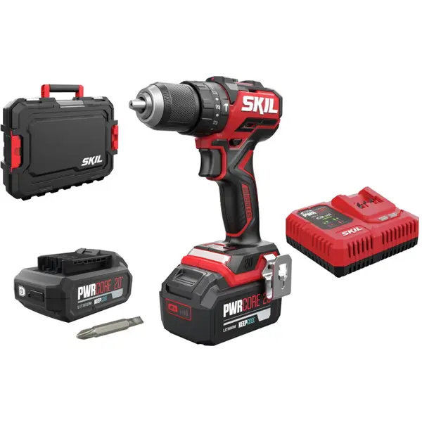Skil SKIL 3075 HA masina de gaurit cu percutie, 0-500/0-1800/min, compact Brushless, geanta de transport+set de 6 biti, incarcator, 2xAccu