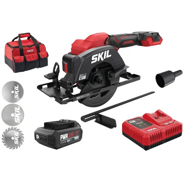 Skil SKIL 3540 DA Mini fierastrau cu acumulator „Compact brushless“, turatie 6000 /min, 3 discuri de schimb si geanta de transport, acumulator si incarcator