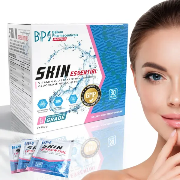Skin Essential, Colagen Hidrolizat, 30 plicuri - Merișoare