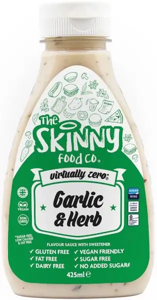 Skinny Food Co Skinny Sauce Usturoi & Ierburi, 425 ml