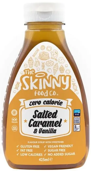 Skinny Food Co Skinny Syrup Caramel sărat & Vanilie, 425 ml