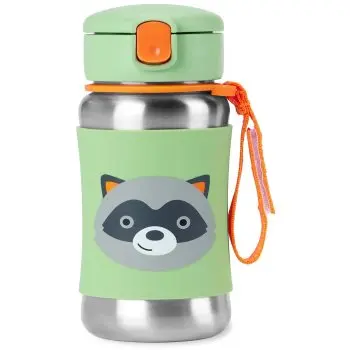 Skip Hop Spark Style Straw Bottle sticlă inoxidabilă pentru apă cu pai
