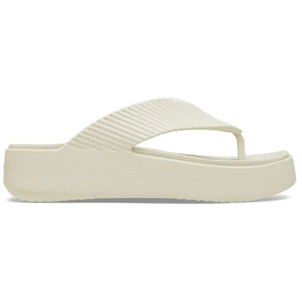 Slapi Crocs Getaway Groove Platform Flip Bej - Sandstone