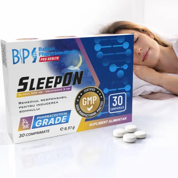 SleepON, Supliment pentru Somn Ușor și Relaxare, 30 comp.