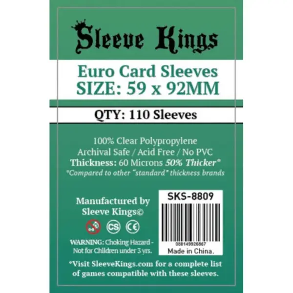 Sleeve Kings Euro Card - 59 x 92 mm