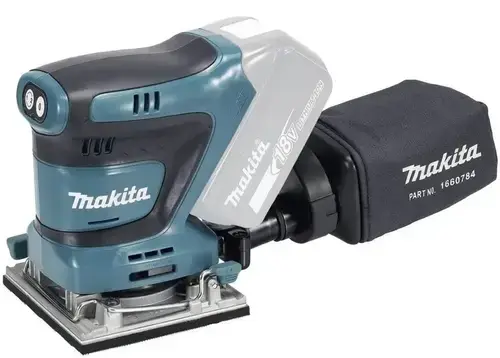 Slefuitor oscilational Makita DBO484Z 18V LXT, 112x102 mm, fara acumulatori si incarcator, set complet
