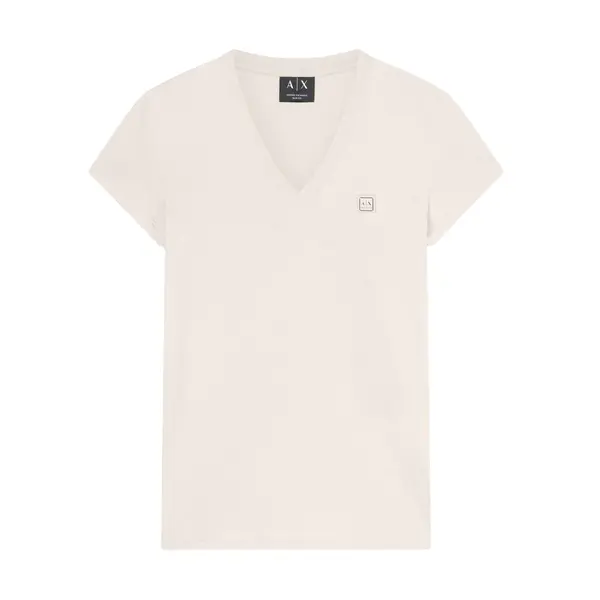 Slim fit t-shirt in cotton jersey beige L