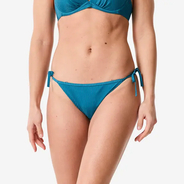 Slip de baie surf cu nod texturat Sandy folk Albastru Damă