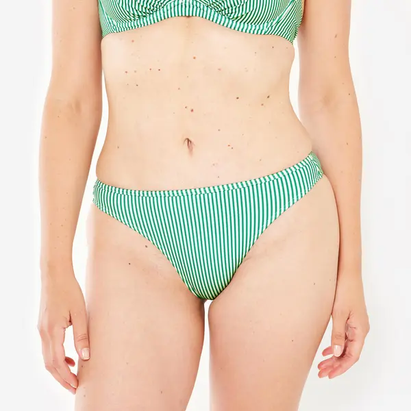 Slip de baie surf dungi Nina Verde și alb Damă