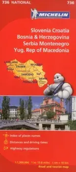 Slovenia, Croatia, Bosnia - Michelin National Map 736. 10th Edition, Sheet Map/Michelin