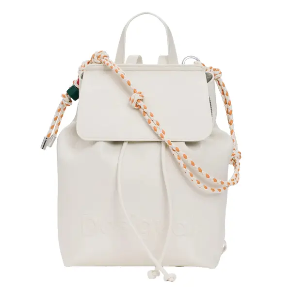 Small charm backpack white