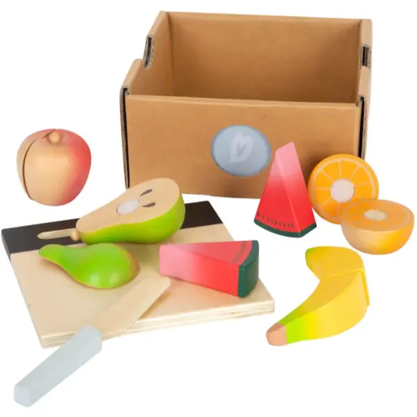 Small foot Cuttable Fruit Set Fresh set de jucării din lemn 3 y+ 11 buc