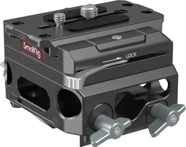 SmallRig 3067 Baseplate Lightweight with Dual 15mm Rod Clamp, Placa de baza cu clema pentru tija