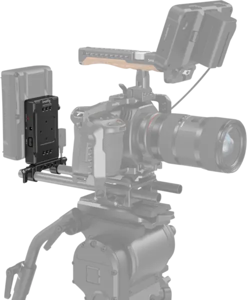 SmallRig 3498 Battery Adapter Plate V-Mount (Basic Version) with Dual Rod Clamp, Placa adaptoare pentru baterii externe