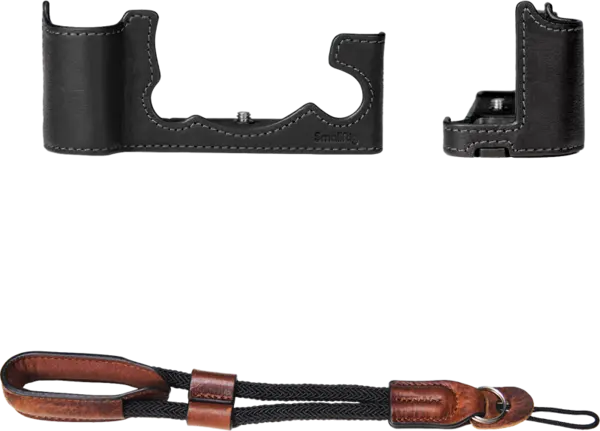 SmallRig 3927 Half Case & Wrist Strap For Fujifilm X-T5, Curea vintage de mana aparat foto mirrorless