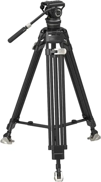 SmallRig 3989 AD-100 Trepied Video Carbon FreeBlazer Heavy-Duty, Cap Fluid DH10, Sarcina 10 kg, Inaltime 197 cm, Quick Release