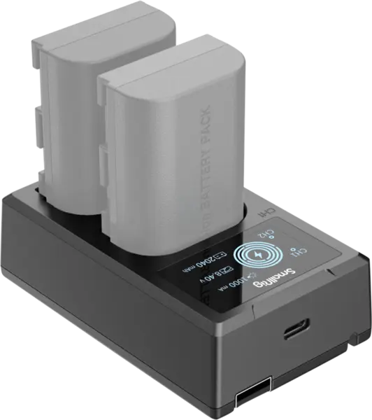 SmallRig 4084 Battery Charger For LP-E6 Batteries, Incarcator dublu Canon