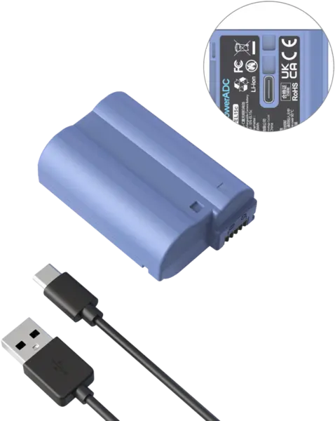 SmallRig 4332 Baterie Camera incarcare USB-C EN-EL15c, Baterie dedicata Nikon