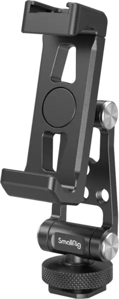 SmallRig 4382 Metal Phone Holder with Cold Shoe Mount, Clema de prindere smartphone pentru trepied