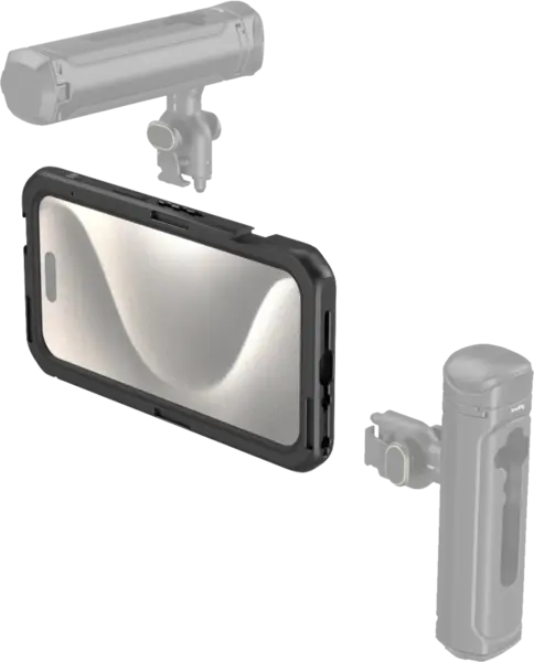 SmallRig 4391 Mobile Video Cage for iPhone 15 Pro Max, Carcasa smartphone