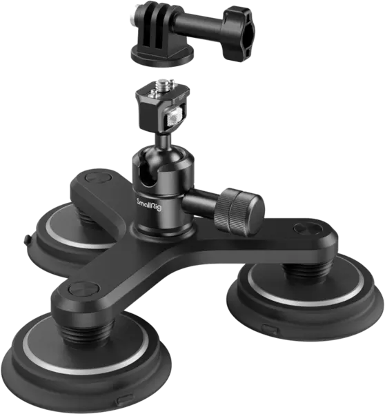 SmallRig 4468 Triple Magnetic Suction Cup Mounting Support Kit for Action Cameras, Suport cu ventuze pentru camere