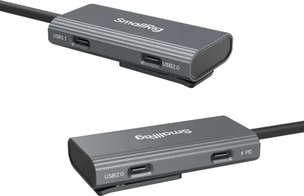 SmallRig 4598 USB-C Hub 4-in-1 PD/USB-C 3.1/USB-C 2.0 cu Adaptor Audio