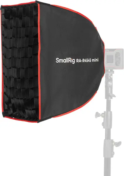SmallRig 4683 Mini Softbox Patrat RA-R4545 45 x 45 cm, Montura Mini Bowens, Quick Release, Grid Inclus, Pentru RC 60B si RC 100B