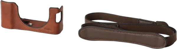 SmallRig 4699 Leather Half Case Kit for FUJIFILM X100VI (Brown), Carcasa si curea piele camera foto video mirrorless