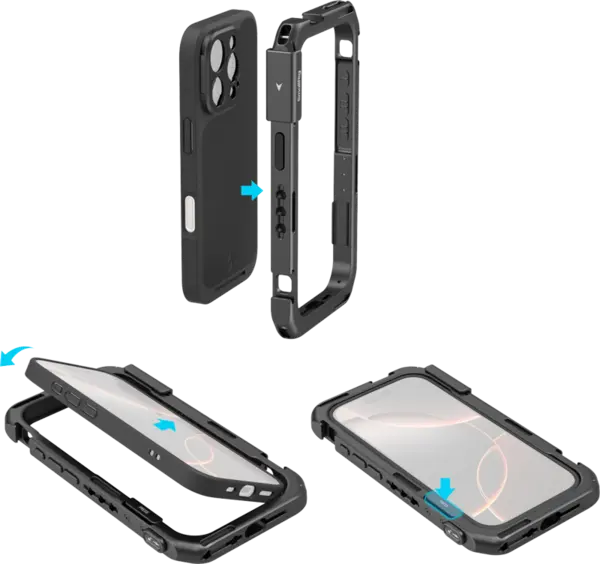 SmallRig 4828 Mobile Video Cage Flagship Edition for iPhone 16 Pro, Carcasa dedicata iPhone 16 Pro