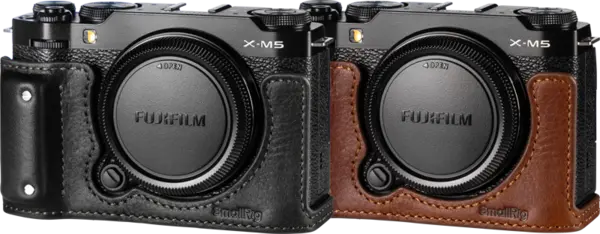 SmallRig 4880 Camera Leather Half Case Kit for FUJIFILM X-M5 Brown, Carcasa si curea piele camera foto video mirrorless