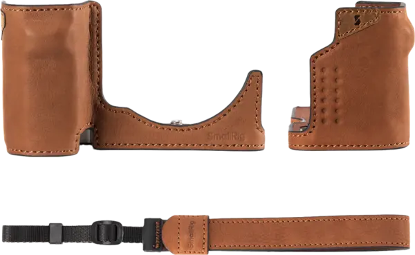 SmallRig 4889 Leather Case Kit for Sony ZV-E10 II Brown, Carcasa si curea piele camera foto video mirrorless