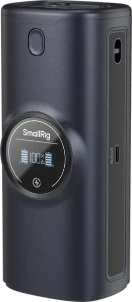 SmallRig 5108 Carcasa Incarcare si Power Bank pentru Acumulatori Canon LP-E6P si LP-E6NH, 13600mAh, Ecran HD, Fast Charge 36W