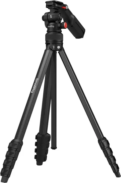 SmallRig 5473 Trepied Video Aluminiu, Inaltime 160 cm, Cap Panoramic, Suport Telefon Integrat, Ultra-Usor 718g, Pentru Vlogging