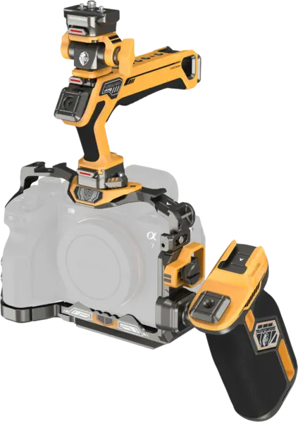 SmallRig 5518 "HawkLock" Quick Release Cage Kit for Sony A7R V/ A7 IV/ A7S III (Adv Ed) (Bumblebee)
