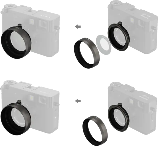 SmallRig 5709 Shading Hood for FUJIFILM X half Charcoal Silver