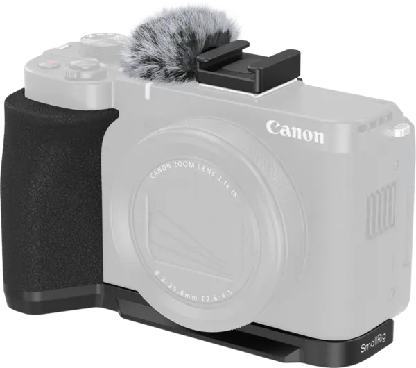 SmallRig 5808 L-Shaped Mount Plate with Handle for Canon PowerShot V1 (Black)
